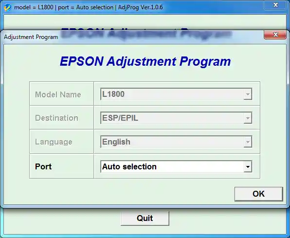 Free Epson L1800 Resetter