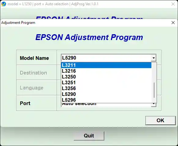 Epson L3251 Resetter 